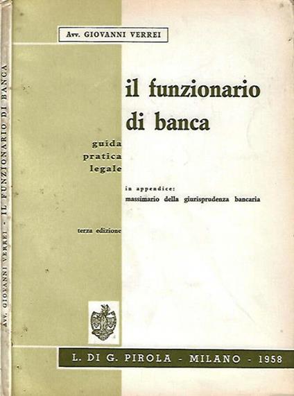 Il funzionario di banca - copertina