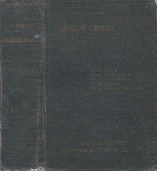 Cinque Codici - Leone Franchi - copertina