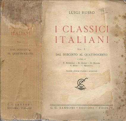 I classici italiani vol. 1 - Luigi Russo - copertina
