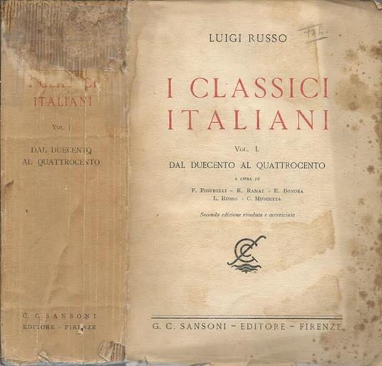 I classici italiani vol. 1 - Luigi Russo - copertina