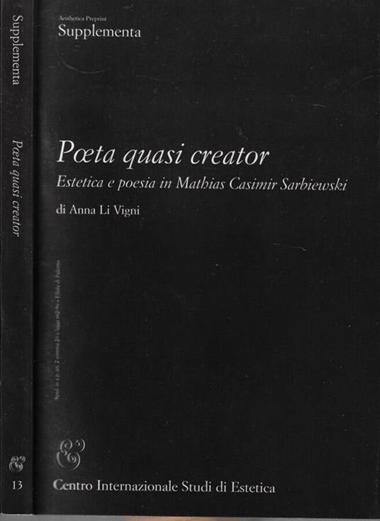 Poeta quasi creator - Anna Li Vigni - copertina
