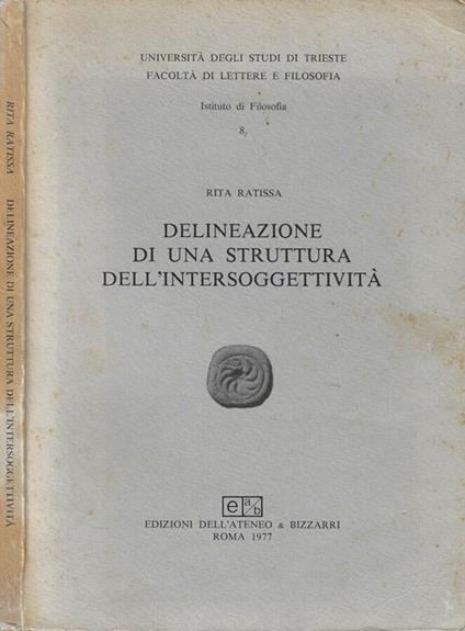 Delineazione di una struttura dell'intersoggettività - Rita Ratissa - copertina