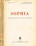 Sophia. Rassegna critica di filosofia e storia della filosofia. Anno XXXI fasc.1/2, 3/4, 1963