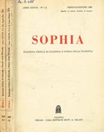 Sophia. Rassegna critica di filosofia e storia della filosofia. Anno XXXVII, fasc.1/2, 3/4, 1969