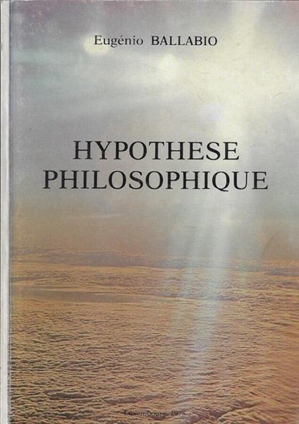 Hypothese philosophique - Eugenio Ballabio - copertina
