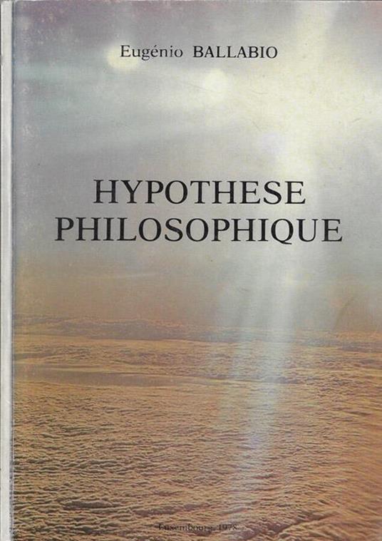 Hypothese philosophique - Eugenio Ballabio - copertina