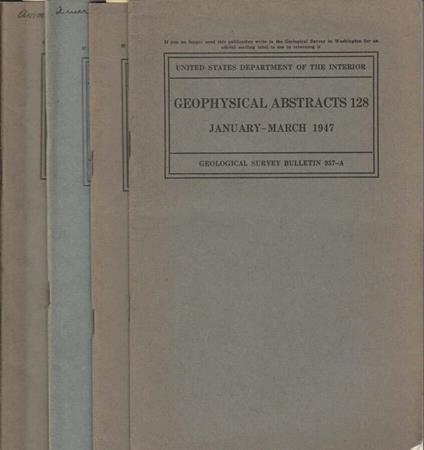Geophysical abstracts 1947 - copertina