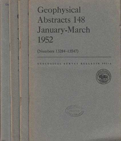 Geophysical abstracts 148 - copertina