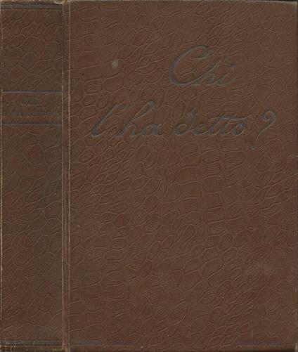 Chi l'ha detto? - Giuseppe Fumagalli - copertina