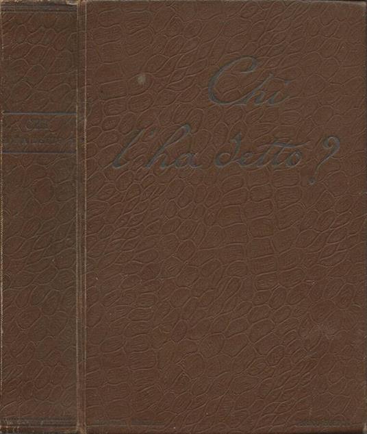 Chi l'ha detto? - Giuseppe Fumagalli - copertina