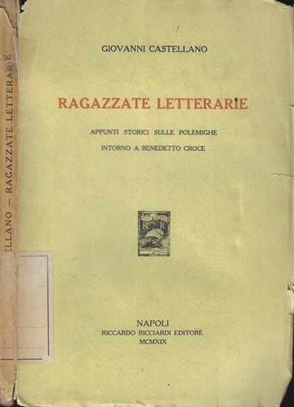 Ragazzate letterarie - Giovanni Castellano - copertina