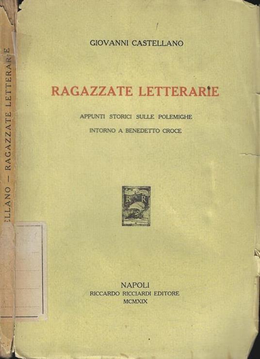 Ragazzate letterarie - Giovanni Castellano - copertina