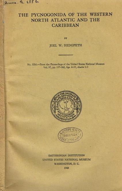 The pycnogonida of the western north atlantic and the caribbean - copertina