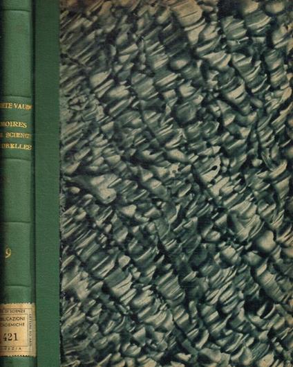 Mémoires de la société vaudoise des sciences naturelles. Volume 9, 1947-1950 - copertina
