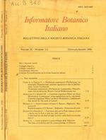 Informatore botanico italiano. Bollettino della societa botanica italiana. Vol 22, fasc.1/2, 3, 1990