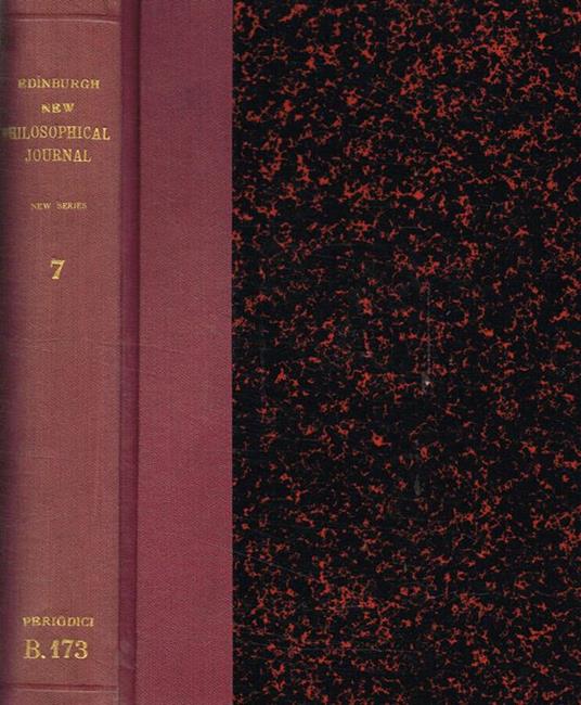 Edinburgh new philosophical journal vol VII, 1858, new series - Thomas Anderson - copertina