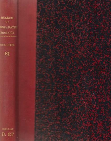 Bulletin of the Museum of Comparative Zoology at Harvard College - Angelico da Civitavecchia - copertina