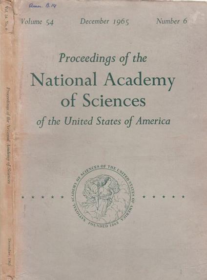 Proceedings of the National Academy of Sciences if the United States of America - Angelico da Civitavecchia - copertina
