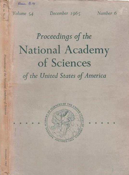 Proceedings of the National Academy of Sciences if the United States of America - Angelico da Civitavecchia - copertina