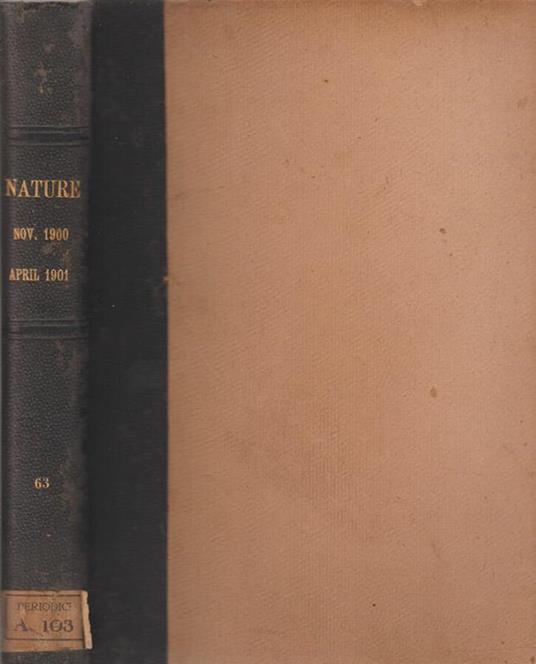 Nature a weekly illustrated journal of science - Angelico da Civitavecchia - copertina