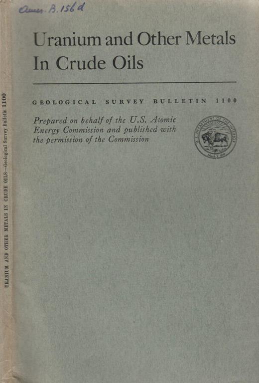 Geological Survey Bulletin 1100 - copertina