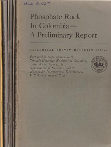 Geological Survey Bulletin 1272 - A, B, C, D, E, F - copertina