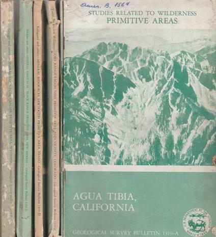 Studies related to wilderness primitive areas - Angelico da Civitavecchia - copertina