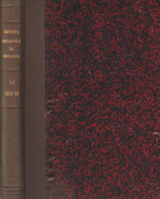 Revista Espanola de Biologia (continucion del Boletin de la Sociedad Espanola de Biologia) - Angelico da Civitavecchia - copertina