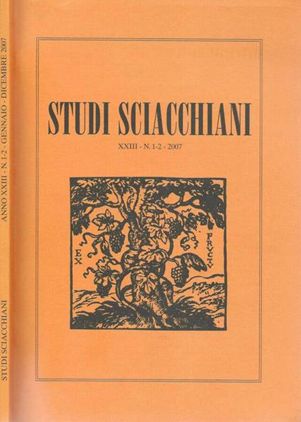 Studi sciacchiani XXIII-N.1-2-2007 - copertina