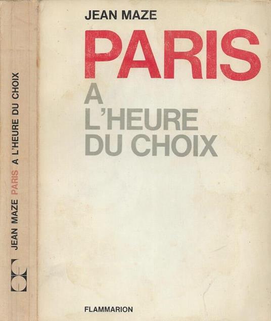 Paris a l'heure du choix - copertina
