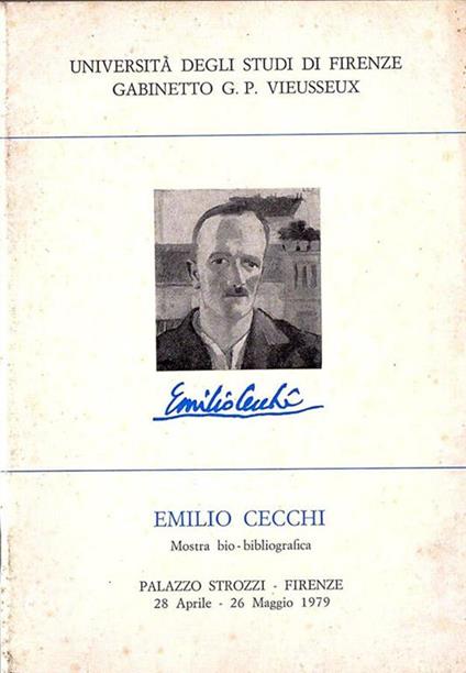 Emilio Cecchi - Roberto Fedi - copertina