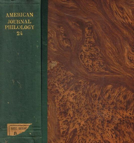 The american journal of philology. Vol.XXIV, Anno-1903 - copertina