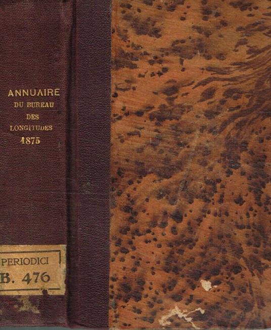 Annuaire pour l'an 1875, publié par le bureau des longitudes - copertina