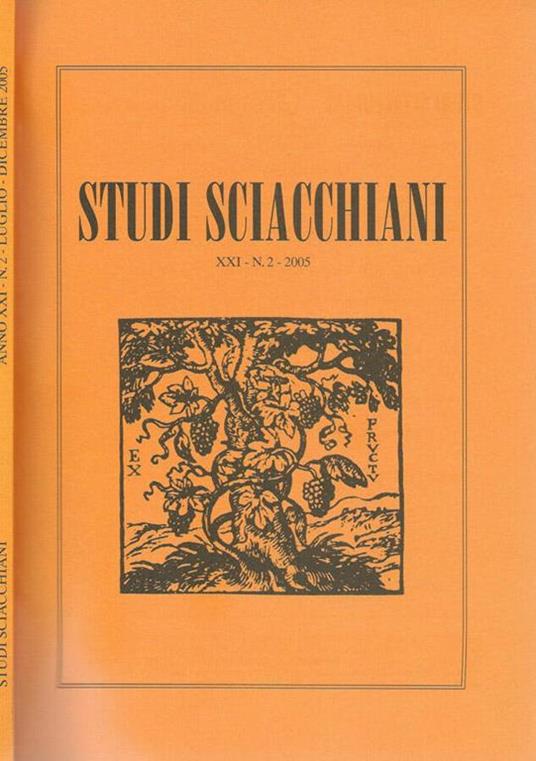 Studi sciacchiani XXI-N.2-2005 - copertina