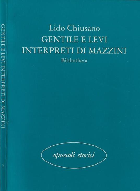 Gentile e Levi interpreti di Mazzini - copertina