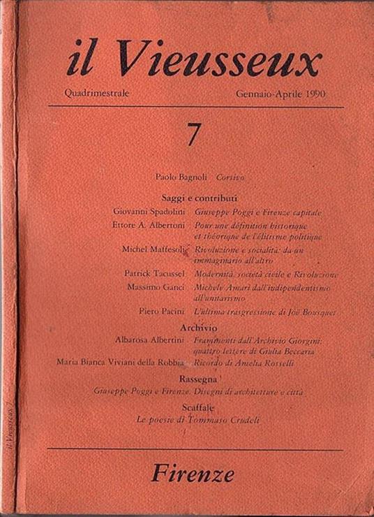 Il Vieusseux n. 7 - copertina