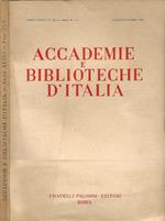 Accademie e Biblioteche D'Italia, anno XXXVI, nuova serie, luglio - ottobre 1968