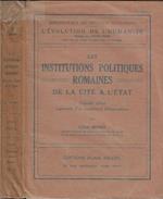 Les institutions politiques romaines de la cité a l'Etat