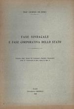 Fase sindacale e fase corporativa dello stato