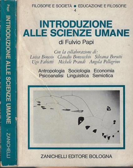 Introduzione alle scienze umane - Fulvio Papi - copertina