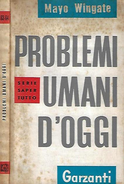 Problemi umani d'oggi - Mayo Wingate - copertina