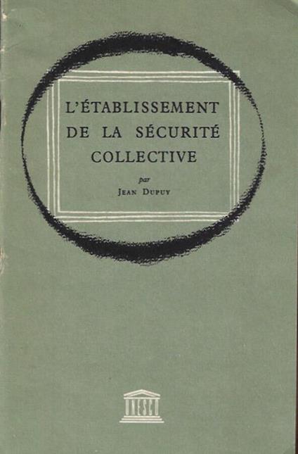 L' etablissement de la securite collective - copertina