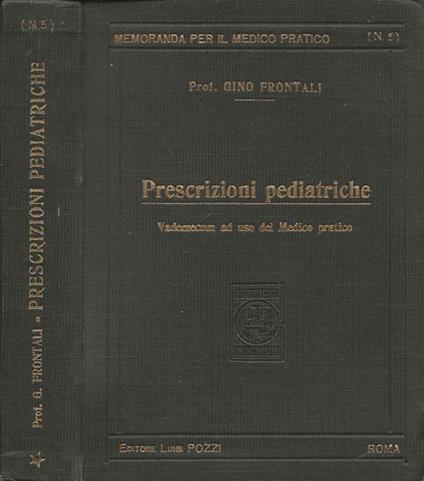 Prescrizioni pediatriche - Gino Frontali - copertina