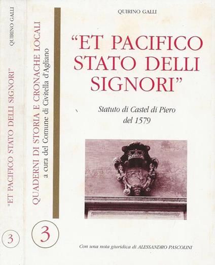 Et pacifico stato delli signori - Quirino Galli - copertina