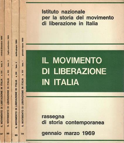 Il Movimento di Liberazione in Italia - 1969, n. 94, 95, 96, 97 - copertina