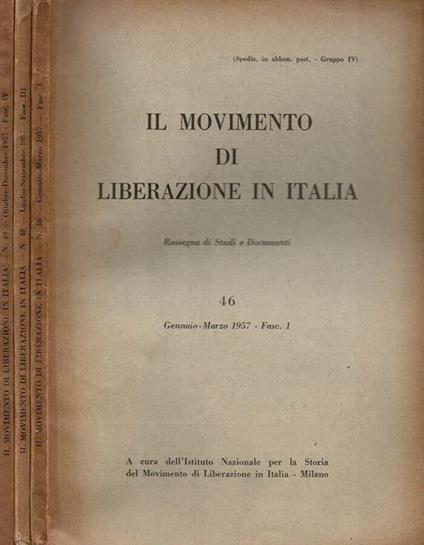 Il Movimento di Liberazione in Italia - 1957, n. 46, 48, 49 - copertina