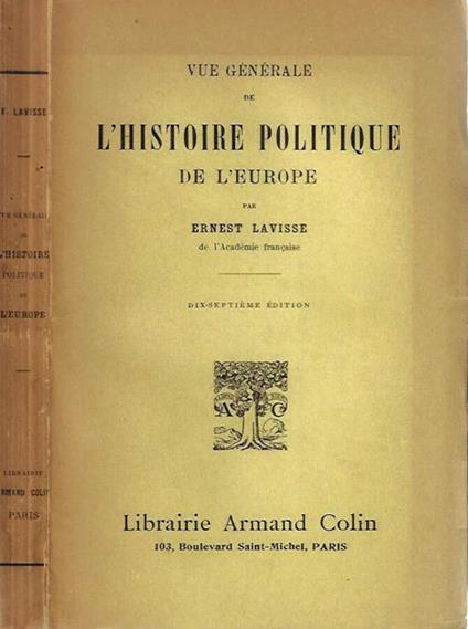 Vue generale de L'Histoire Politique de l'Europe - Ernest Lavisse - copertina