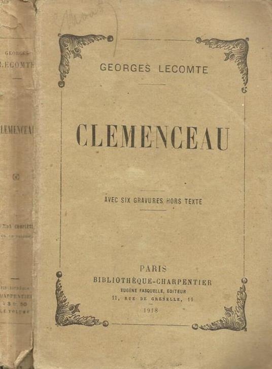 Clemenceau - copertina