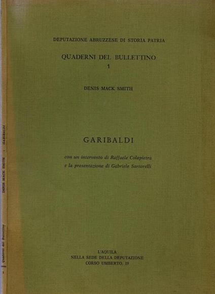 Garibaldi - Denis Mack Smith - copertina