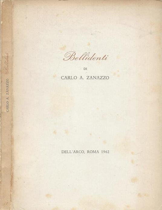Bellidenti - Carlo Alberto Zanazzo - copertina